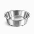 A realistic pencil sketch of a stainless steel bowl, shown on a clean white background.